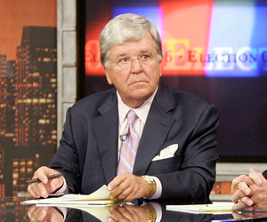 Chet Curtis is seen before a televised political debate at New England Cable News in 2006. (AP File)